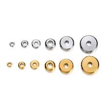 20pcs 304 Stainless Steel 18K Gold-Plated Multi-Size Spacer Beads Wheel Beads DIY Charm Jewellery Necklace Bracelet Making Accessories Women's Stainless Steel Jewellery Beads Handmade Components - Silver - View 5
