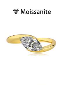 1pc Women's Wedding Ring, Twisted Arm Devil's Eye Ring, 2.1g 925 Sterling Silver, 1 Carat Moissanite, Bohemian Palace Style, Luxury Engagement, Wedding, Anniversary, Valentine's Day Gift, Comes With Moissanite Certificate And Elegant Gift Box - 1ct Moissanite - View 13