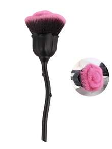 玫瑰化妆刷、指甲清洁刷、超柔软大号化妆刷、腮红粉刷、蘸粉刷、除尘指甲刷、指甲工具 - 彩色 - 查看 7