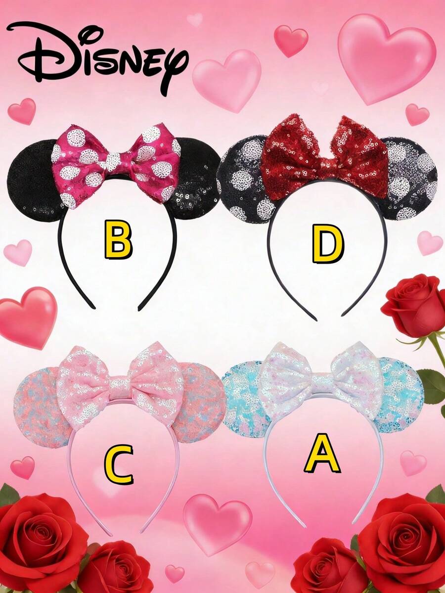 2026 Glitter Bow Ear Headband, Lovely Princess Girl Birthday Party - Multicolor - View 1