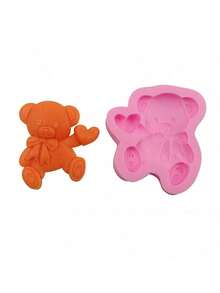 Khuôn silicon hình gấu làm mousse, khuôn silicon hình gấu làm bánh sô cô la, khuôn silicon làm bánh epoxy resin. - Nhiều màu - Xem 13