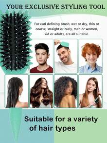 1pc Hair Curling Styling Brush, Hair Curling Styling Brush Cleaning Set, 1pc, Hair Curling Styling Brush - Women's Hair Curling Styling Brush, 1pc Multi-Functional Cleaning Brush - Suitable For Dry And Wet Hair, Smoothens Frizz, Enhances Curl, Smooth And Easy To Brush, Easy Styling