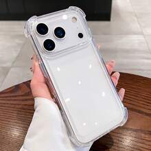 适用于 17/Ai/17 Pro/17 Pro Max 的手机壳和屏幕保护膜套装，高透明度，防护性强，轻薄，防黄变 - 透明 殼+強化膜 - 查看 4