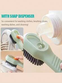 1 Shoe Cleaning Brush With Lightweight Portable Design For Scrubbing Shoes And Underwear - Multicolor - View 3
