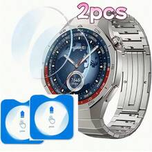 Comfort Fit Tempered Glass 2pcs Tempered Glass Screen Protector For Huawei Watch GT5-46mm/GT5Pro-42mm/GT5/6-41mm/GT6-46mm/GT6 Pro-46mm, 9H Hardness, Smooth Surface, Effectively Protects Screen, Fashion Watch Accessory, Watch Collectors, One-Click Dust-Free Installation, Smart Watch Protection, Modern Watch Accessory, Scratch-Resistant, Durable Material, Tech Enthusiasts, Small Tool Lovers, Mother's Day Gift Anniversary - Clear - View 2