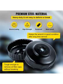 Oil Filter Socket Set 14 Pcs Oil Filter Wrench Set Sturdy Steel Oil Filter Socket 38 Oil Filter Socket Low Profile Oil Filter Socket Set For Easy Access Oil Filter Wrench Cap Set With Ca - Black - View 4