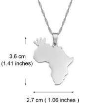 1pc Africa Map & Country Name Pendant Necklace, Suitable For Women And Men, Africa Map Jewelry, Nigeria, Ghana - Multicolor - View 39