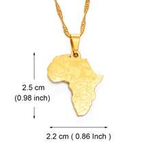 1pc Africa Map & Country Name Pendant Necklace, Suitable For Women And Men, Africa Map Jewelry, Nigeria, Ghana - Multicolor - View 32