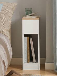 SoBuy Bedside Table With Drawer For Box Spring Bed, Sofa Table, Side Table, Narrow Telephone Table, Bedside Cabinet, Bedside Table, W X H X D Approx.: 20 X 60 X 35 Cm FBT111