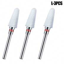 3pcs Ceramic Nail Polish Remover Drill Bits, Replacement Grinding Heads For Manicure & Pedicure - Multicolor - View 28