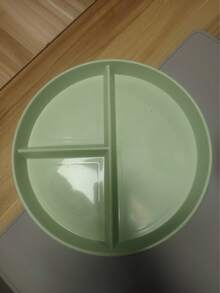 1pc Microwave- Plastic Divider Plate, Round Salad/Fruit/Dinner Tray, Suitable For Women And Students To Manage Diet And Weight Loss - Multicolor - View 11