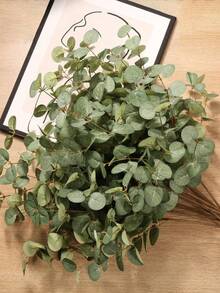 10pcs 23-Inch Artificial Green Eucalyptus Branches, Lifelike Fake Plant Leaves, Suitable For Wedding Bouquets, Vase Arrangements, Home/Office Greenery Decor, Valentine's Day, Mother's Day, Spring Decoration, Easter And More - Multicolor - View 3