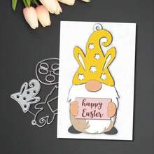 Creative Dwarf Metal Cutting Dies, DIY Scrapbooking Album And Embossing Stencil, Greeting Card Making Tool, Card Paper Cutting Crafts ,Gift Card Making Template Die Cuts. - Silver - View 6