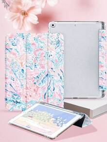 Fresh Pink Blue Watercolor Tablet Case, Compatible With IPad 9.7/10.2/10.5/10.9/12.9/Pro 11, 10th Generation, Compatible With Samsung Galaxy Tab S6 Lite 10.4-Inch, Compatible With Kindle Paperwhite 12th Gen 2024, 2022 Kindle (11th Generation), Soft And Drop Resistant, Intelligent Standing/Automatic Wake-Up/Sleep - Nhiều màu - Xem 3