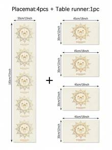 1/4/5/6/7pcs Crescent Moon, Star, Ramadan Lantern Decor Set, Linen Comfortable Texture, Ramadan Tablecloth, Ramadan Decoration Set, Eid Decoration Set, Ramadan Dining Table Decor, Crescent Moon Tablecloth, Eid Mubarak Tablecloth, Suitable For Ramadan, Eid Al-Fitr Party And Dining Decoration, Multiple Sizes - Multicolor - View 19