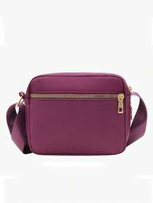 Versatile Crossbody Bag For Women Multiple Pockets Small Messenger Purse Fashion Satchel For Commuting And Daily Use - Màu tím - Xem 7