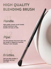 Eye Socket Nose Shadow Eye Contour Slanted Eyebrow Shadow Makeup Brush Soft Natural XGF Goat Hair Brush Flame Shape Makeup Brush Tool - Black - View 7