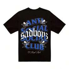 Camiseta básica antisocial del club social Sadboy L3RA - Negro - Ver 6