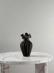 1pc Large French Vintage Style Decorative Vase, Black Color, Suitable For Living Room/Dining Table Home Decor - Multicolor - View 8