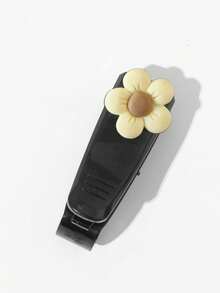 1pc Cute Flower Pattern Car Sunglasses Clip, Multifunctional Visor Organizer To Hold Sunshade, Tickets And Business Cards - Little Flower - View 8