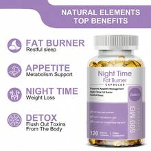 Daitea Nighttime Fat Burning Dietary Supplement - Contains White Kidney Bean And Green Tea - Supports Healthy Sleep - 120 Capsules - 1 Bottle - 查看 4