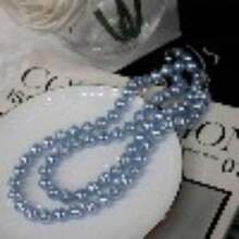 1 Pc Elegant Freshwater Pearl Clavicle Chain Necklace Mixed Candy Color Luxury Jewelry For Women Daily Wear & Gifting - Màu xanh lam - Xem 2