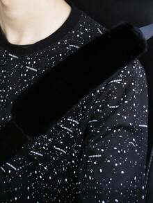 1 miếng đệm vai dây an toàn màu đen bằng vải nhung, vỏ bảo vệ dây an toàn mềm mại cho xe hơi, phụ kiện nội thất ô tô - thú nhồi bông - Xem 4