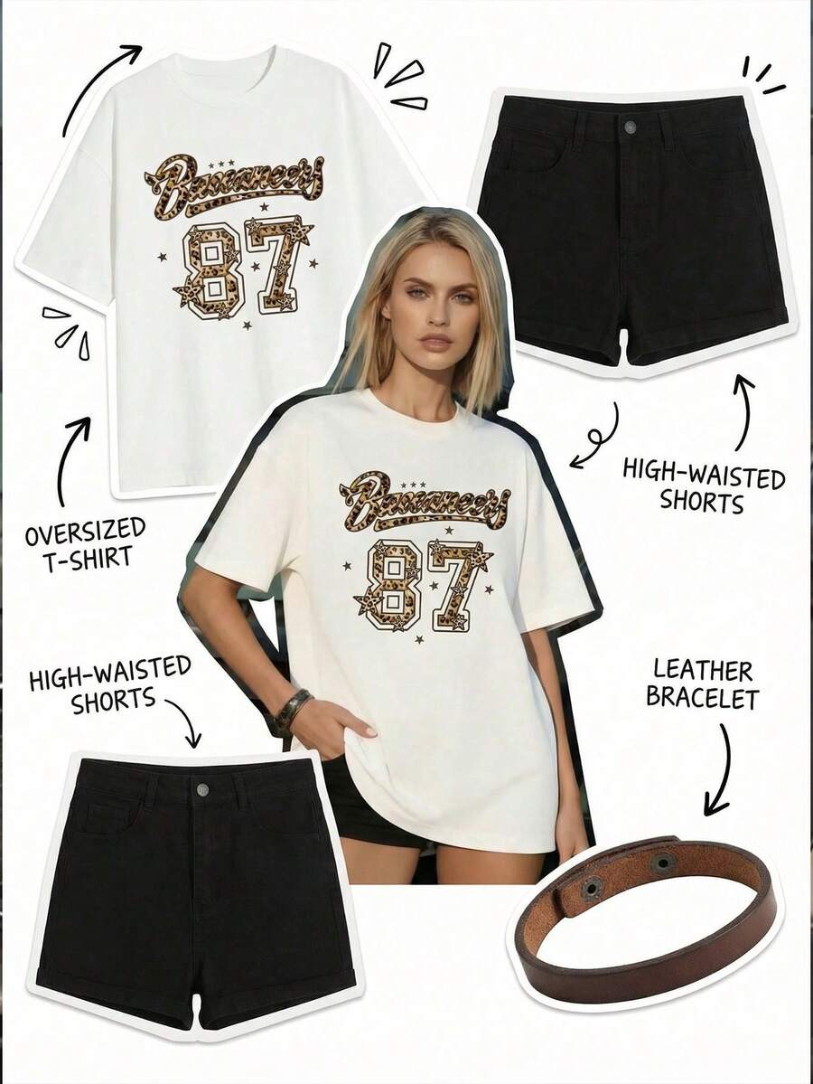 女士T恤 - 白色 - 查看 1