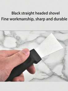 14cm Straight/Curved Scraper, Pot Bottom Scraper, Degreasing Tool, Black Tar Scraper, Refrigerator Defrosting Scraper, Kitchen Cleaning Tools - Black - View 5