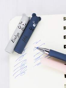 1/5/10 Pieces Of Customizable Bear Writing Pens, Heat-Sensitive Erasable Pens, Back-To-School Writing Supplies, Personalized Business Pens, Ballpoint Pens - Multicolor - View 4