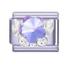 1pc Lavender Series DIY Modular Bracelet, Featuring Butterfly, Shell, Heart, Moon Elements, Rhinestone Design, Urban Casual Style, Essential For Christmas & Halloween, Autumn Tones, Local , Practical & Fashionable, Christmas Style, Charming Design, Stainless Steel Jewelry, Christmas Decor - M293579 M293580 - View 17