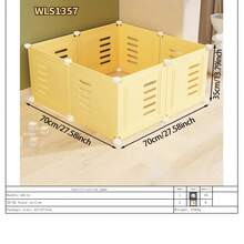 塑料树脂小型宠物围栏，可拼接的室内兔子游戏围栏，DIY豚鼠、小猫、小狗笼，小型宠物笼配件 - 彩色 - 查看 13