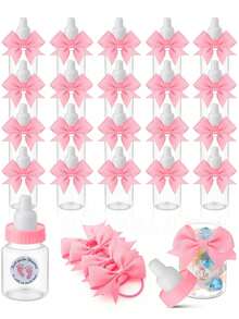 24 bộ bình sữa mini 3,5 inch dùng làm quà tặng trong tiệc mừng em bé, trò chơi quà lưu niệm, bình sữa nhựa kèm nhãn dán và nơ cảm ơn, quà tặng cảm ơn khách mời, đồ trang trí kẹo. - Nhiều màu - Xem 4