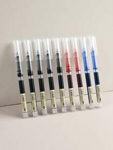 1pc/3pcs/6pcs/10pcs Quick-Drying Signature Gel Ballpoint Pens, 0.5mm Black/Blue/Red Ink, Suitable For Office Supplies, Classroom, Drawing, Markers, Stationery, School Supplies, Birthday, Holiday, Party Gifts - Multicolor - View 5