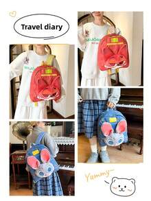 Disney Zootopia Nick Fox & Judy Rabbit Plush Backpack, Multi-Functional Large Capacity Cute Cartoon Backpack For Girls And Students, Travel Companion, Dopamine Matching Tote Bag & Shoulder Bag - Multicolor - View 10