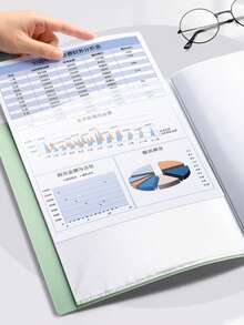 A4透明文件袋，透明文件夹，学生试卷，学习资料整理夹，合同，乐谱夹 - 彩色 - 查看 6