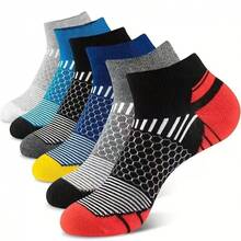 24 Pairs Men's Ankle Socks, High Quality Low-Cut Round Neck Breathable Mesh Casual Boat Socks