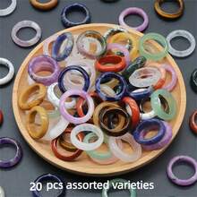 5/10/20/30 件套优雅天然水晶戒指托 - 珠宝配件，透明水晶球支架 - 彩色 - 查看 14