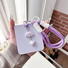 Luxury Purple Smooth Phone Case With Cloud Protable Strap Compatible With Samsung Galaxy ZFlip7 Z Flip6 ZFlip 5 Zflip6 Zflip5 Shockproof Back Cover, Phone Case Compatible With Motorola - Màu tím hoa cà - Xem 7