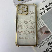 こちらの手なぞりきスタイルのかわいい動物の頭の電話ケースは、衝撃吸収のための4つのコーナーのエアバッグと、落ちるから電話を効果的に保護するするための高い透明性TPUコーティングが特です。 17、16、15、14、13、12、11 Plus、17 Pro、17 Pro Max、17 Air、および17シリーズに適しています。 お友達、愛する人、または自分自身を分けるへの完璧なクリスマスプレゼントです。 - ゴールド - チェックする 5
