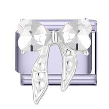 1pc Lavender Series DIY Modular Bracelet, Featuring Butterfly, Shell, Heart, Moon Elements, Rhinestone Design, Urban Casual Style, Essential For Christmas & Halloween, Autumn Tones, Local , Practical & Fashionable, Christmas Style, Charming Design, Stainless Steel Jewelry, Christmas Decor - M293579 M293580 - View 13