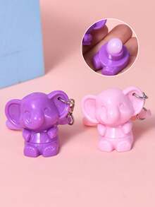 Mini Silicone Lip Brush, Cute Elephant Design, Small Size With Cap, Lip Gloss Brush For Blending, Portable & Convenient Makeup Brush Tool