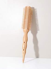 Professional Salon-Grade Wooden Round Hair Curling Brush, Combines Massage And Styling Functions, Suitable For Women's Home Or Travel Use. A Multi-Functional Brush That Combines "Curling + Styling + Massage" In One. - Multicolor - View 10