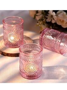 2个复古绿色玻璃烛台 - 精致优雅的茶蜡烛台，图案精美，适合节日派对装饰、婚礼餐桌摆设和节日餐桌装饰 - 綠色燭台 - 查看 11