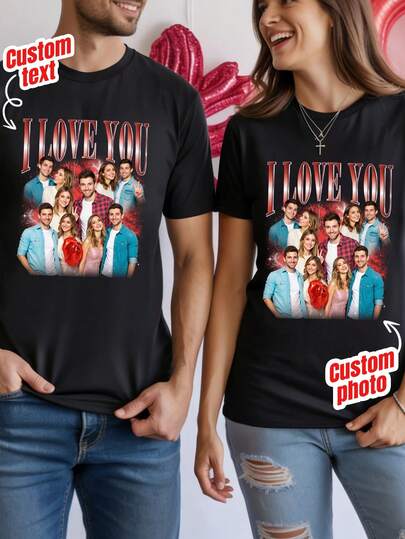 Camiseta personalizada con foto, Camiseta personalizada del Día de San Valentín, Camiseta personalizada estilo retro, Camiseta personalizada de hip hop de los 90, Camiseta personalizada para novia, Camiseta personalizada con foto, Camiseta personalizada con nombre e imagen, Camiseta personalizada con foto, Camiseta personalizada para fiesta de solteros, Camiseta de novia, Regalo personalizado, Camiseta personalizada con foto, Camiseta personalizada "Amo a mi novio", Camiseta personalizada con foto "Amo a mi novio", Camiseta personalizada con corazón "Amo a mi novio", Camiseta regalo del Día de San Valentín