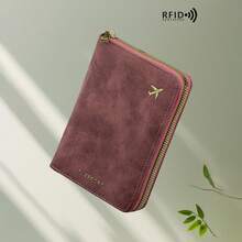 1pc PU Leather Travel Passport Holder, RFID Blocking Multifunctional Portable Passport Cover Document Organizer Wallet With Zipper Design And Multiple Card Slots - Multicolor - View 15