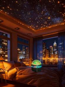 LED Aurora Projector Starlight Lamp, LED Northern Lights Interstellar Galaxy Night Light, Suitable For Bedroom, Home Theater, Living Room, Room Decoration For Festive Parties, Perfect Atmosphere Lamp For Use As A Gift For Festivals, Birthdays, And Valentine's Day (Suitable For Christmas, Halloween, Weddings, Parties) - Compatible With Charging Battery And Adapter (No Battery Required, Includes Electronic Devices) - 多色光 - 查看 2