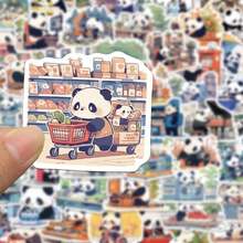 50 Cute Panda Daily Stickers Cartoon Computer Decoration Waterproof Pattern DIY Handbook Phone Case Notebook Back To School - Multicolor - View 2