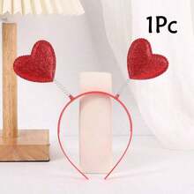 Heart-Shaped Headband, Glitter Headband For Valentine's Day, Party & Concert Headband, Adult Coil Heart-Shaped Headband, Valentine's Day Gift - Multicolor - View 18