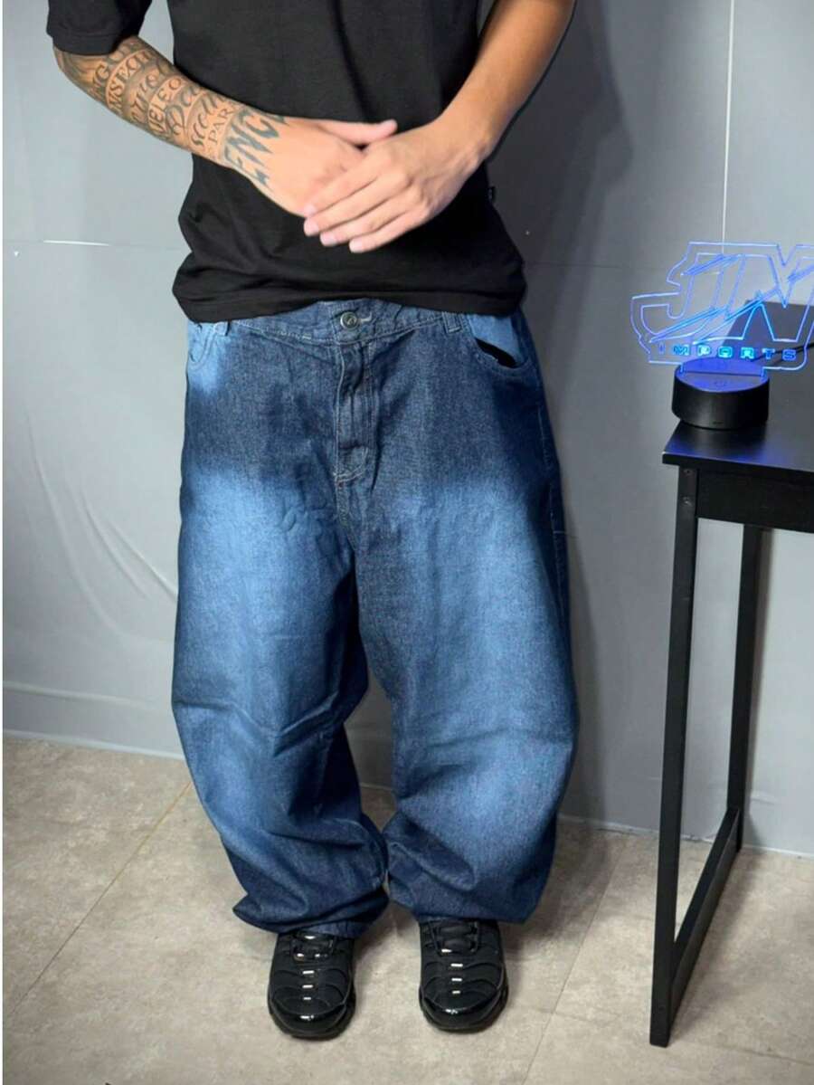 Original Dazzling Dark Blue Balloon/Baggy Jeans - Sportlife Streetwear Original Jeans - 藍色 - 查看 1